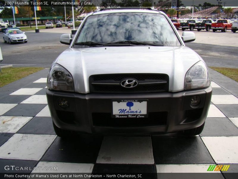 Platinum Metallic / Gray 2007 Hyundai Tucson SE