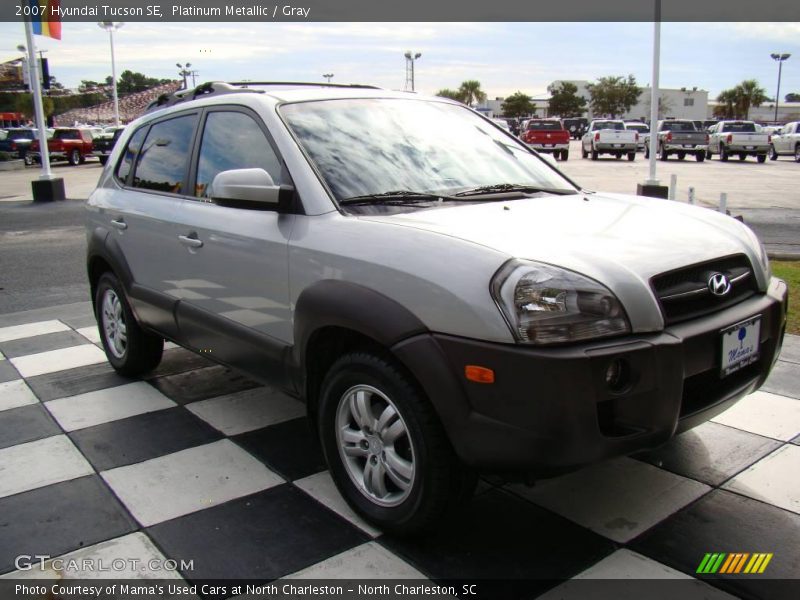 Platinum Metallic / Gray 2007 Hyundai Tucson SE