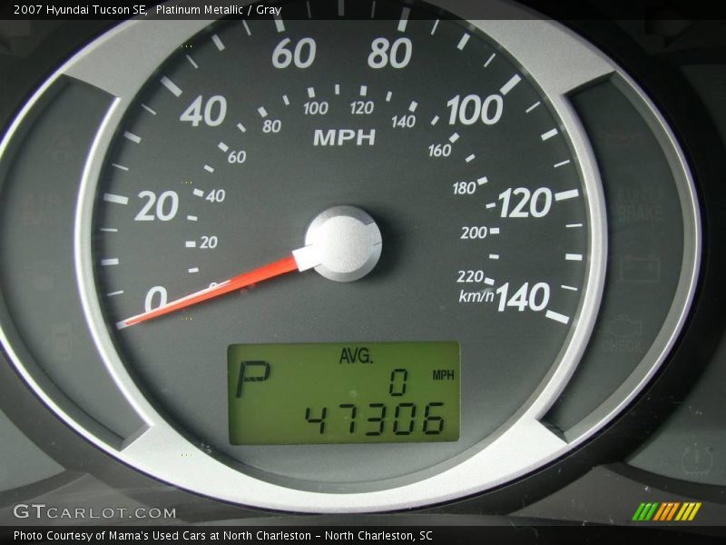 Platinum Metallic / Gray 2007 Hyundai Tucson SE