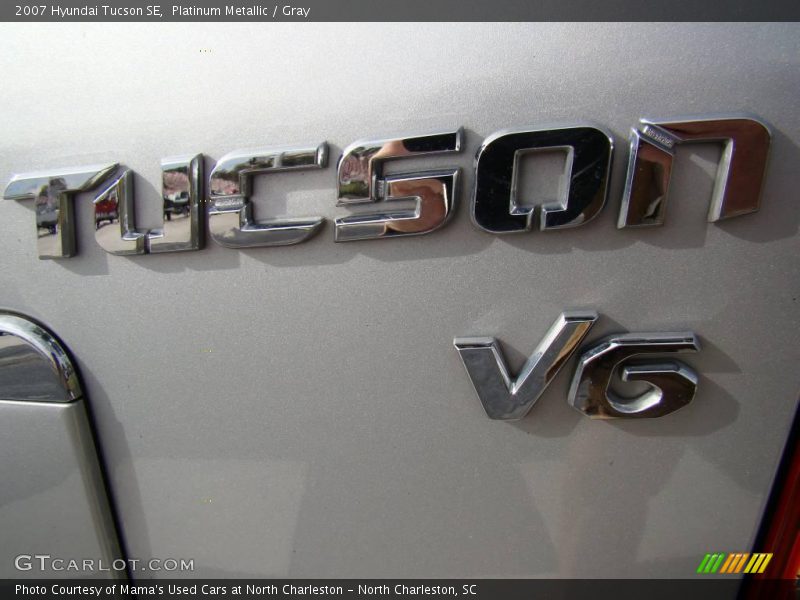 Platinum Metallic / Gray 2007 Hyundai Tucson SE