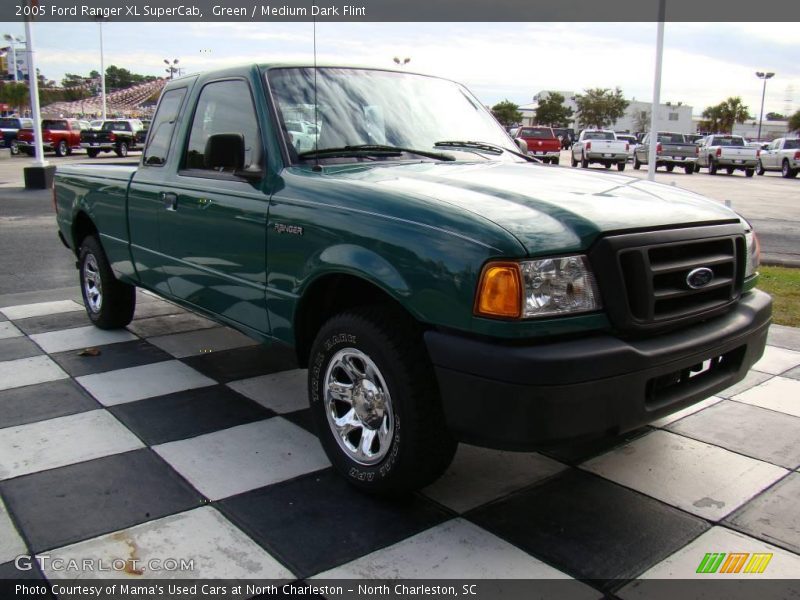 Green / Medium Dark Flint 2005 Ford Ranger XL SuperCab