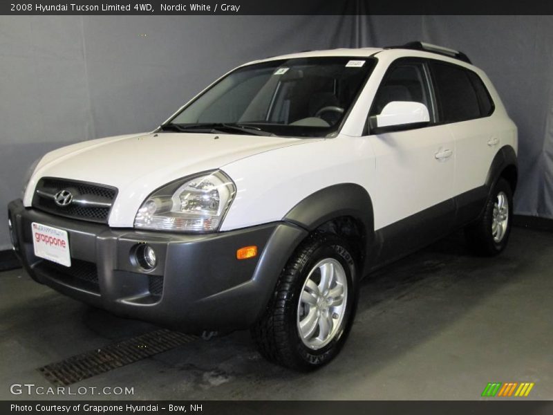 Nordic White / Gray 2008 Hyundai Tucson Limited 4WD