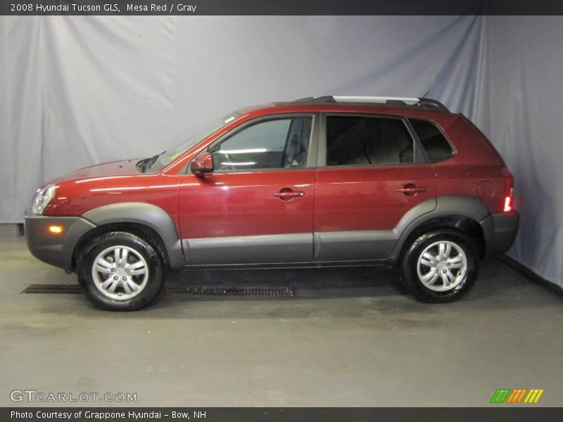 Mesa Red / Gray 2008 Hyundai Tucson GLS