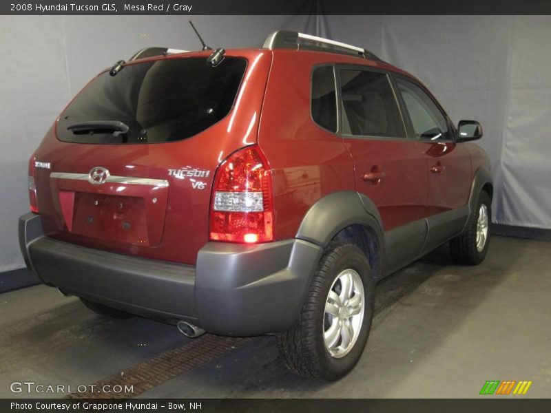 Mesa Red / Gray 2008 Hyundai Tucson GLS