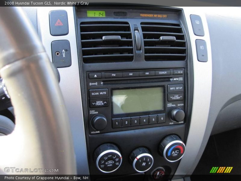 Nordic White / Gray 2008 Hyundai Tucson GLS