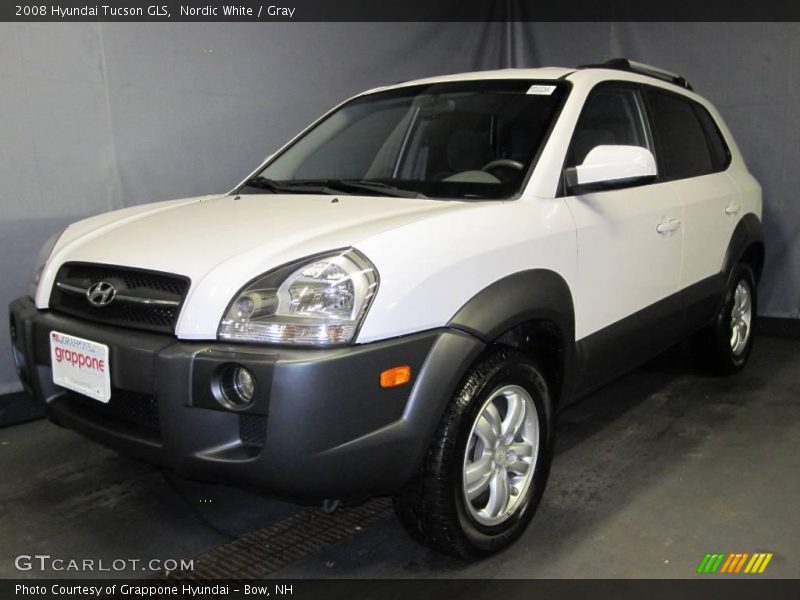 Nordic White / Gray 2008 Hyundai Tucson GLS
