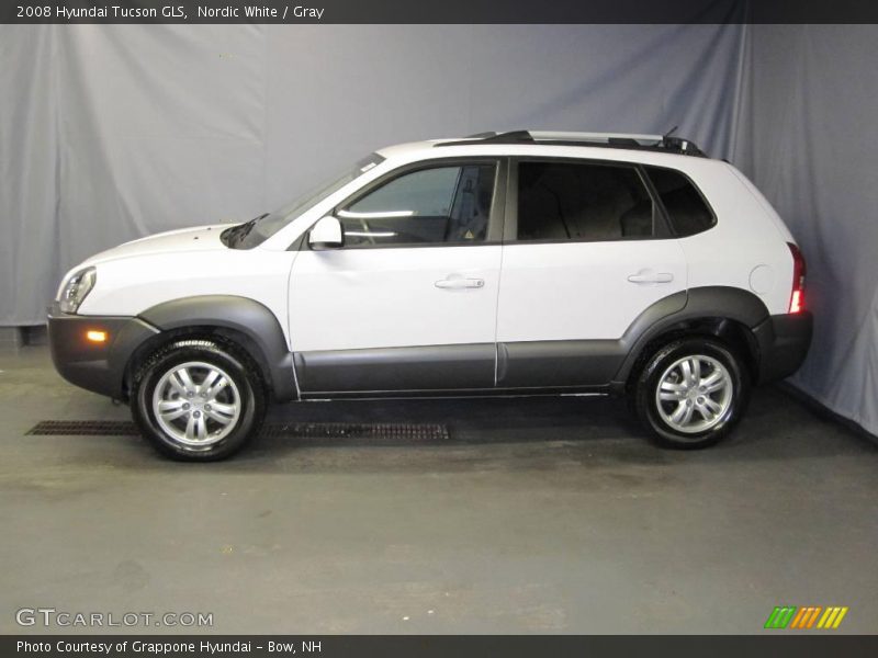 Nordic White / Gray 2008 Hyundai Tucson GLS