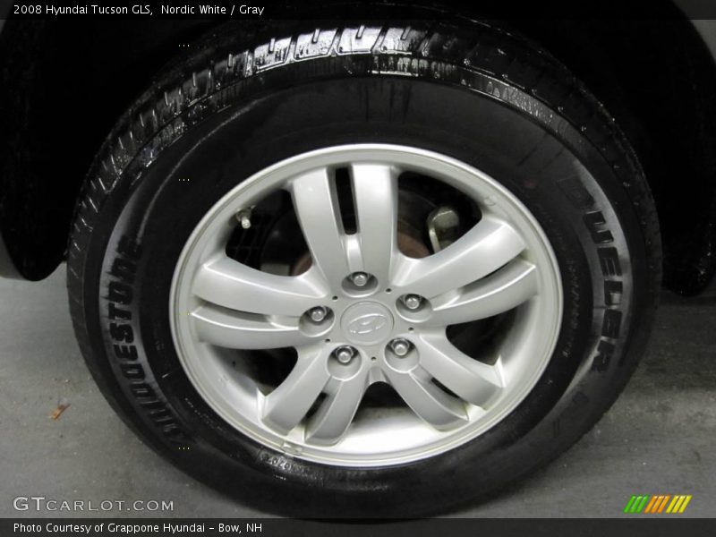 Nordic White / Gray 2008 Hyundai Tucson GLS