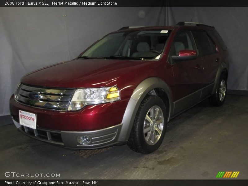Merlot Metallic / Medium Light Stone 2008 Ford Taurus X SEL