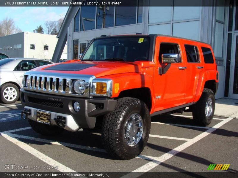 Solar Flare Metallic / Ebony Black/Pewter 2008 Hummer H3 Alpha