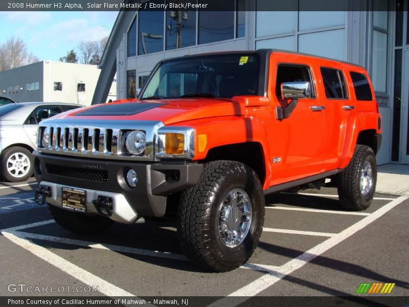 Solar Flare Metallic / Ebony Black/Pewter 2008 Hummer H3 Alpha