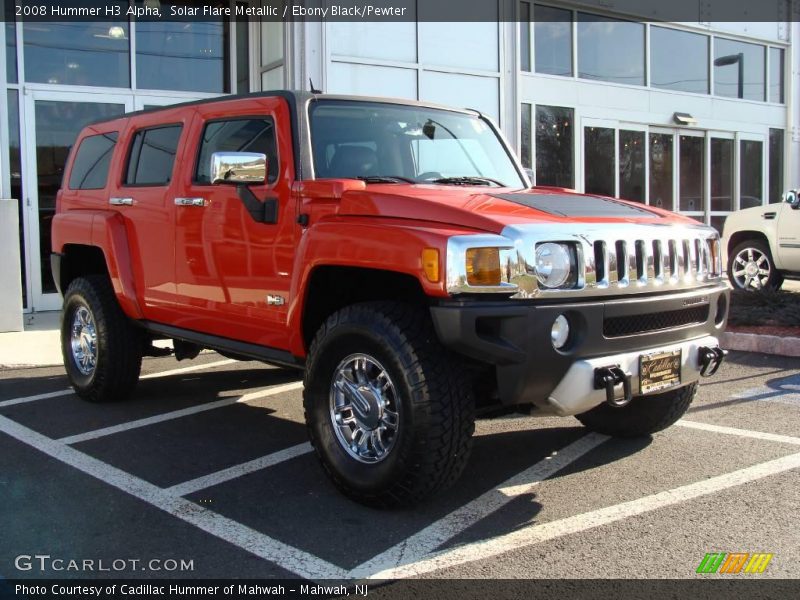 Solar Flare Metallic / Ebony Black/Pewter 2008 Hummer H3 Alpha