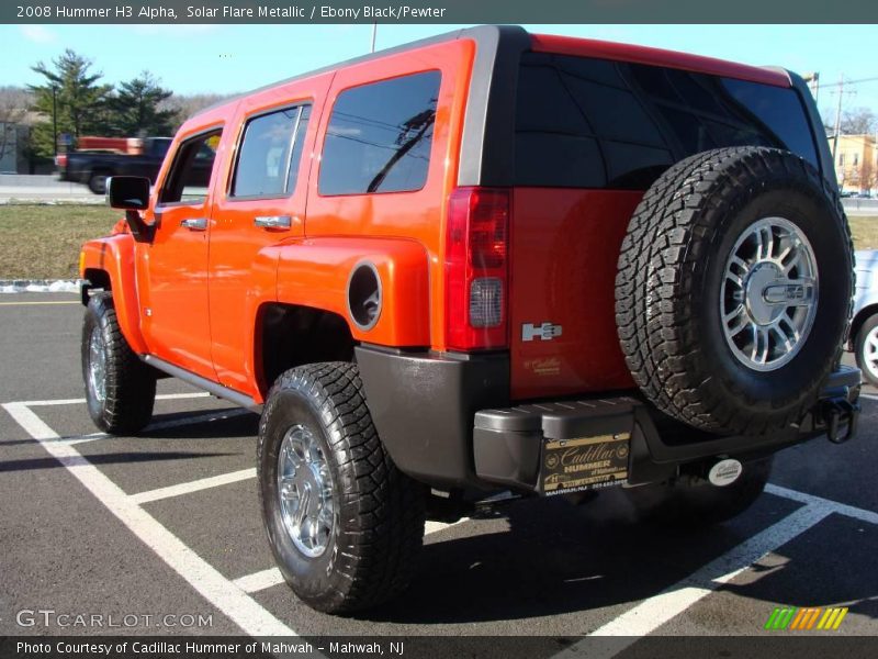 Solar Flare Metallic / Ebony Black/Pewter 2008 Hummer H3 Alpha