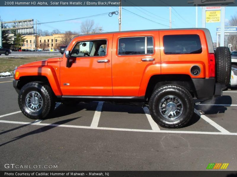 Solar Flare Metallic / Ebony Black/Pewter 2008 Hummer H3 Alpha