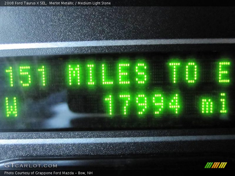 Merlot Metallic / Medium Light Stone 2008 Ford Taurus X SEL