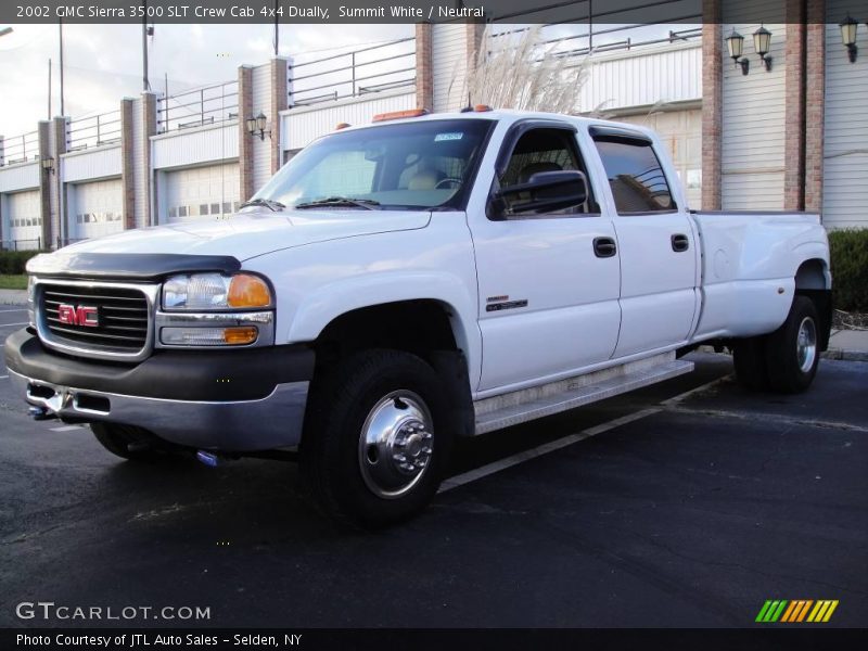 Summit White / Neutral 2002 GMC Sierra 3500 SLT Crew Cab 4x4 Dually