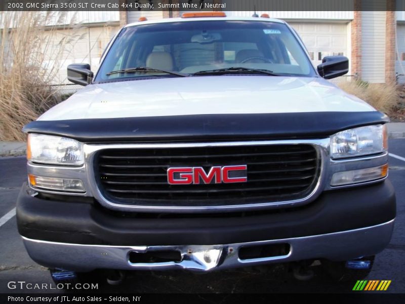 Summit White / Neutral 2002 GMC Sierra 3500 SLT Crew Cab 4x4 Dually