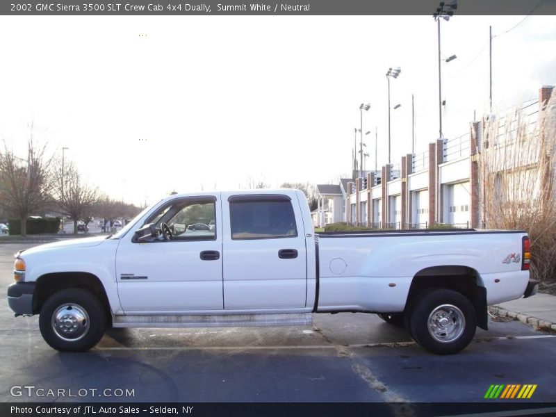 Summit White / Neutral 2002 GMC Sierra 3500 SLT Crew Cab 4x4 Dually