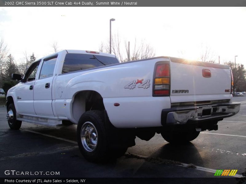 Summit White / Neutral 2002 GMC Sierra 3500 SLT Crew Cab 4x4 Dually