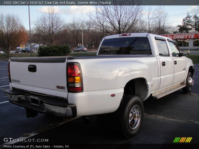 Summit White / Neutral 2002 GMC Sierra 3500 SLT Crew Cab 4x4 Dually