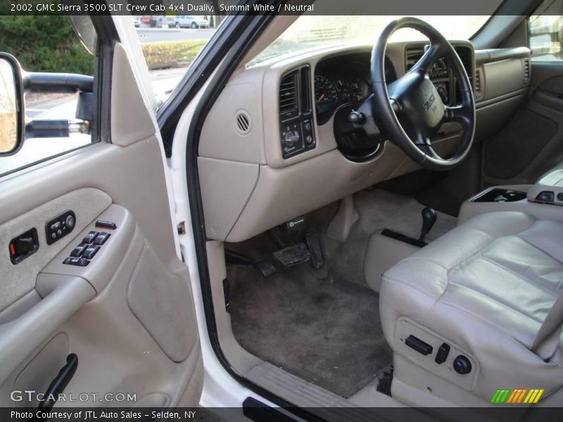 Summit White / Neutral 2002 GMC Sierra 3500 SLT Crew Cab 4x4 Dually