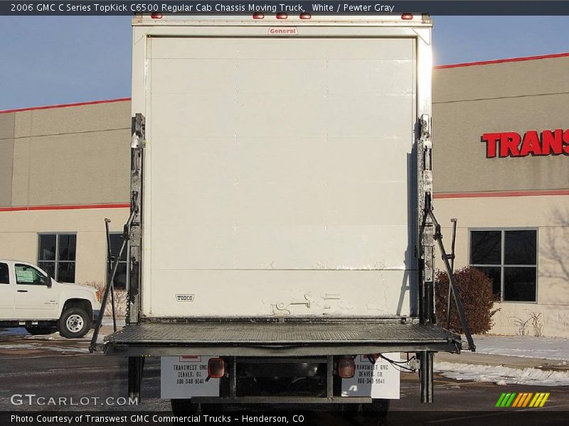 White / Pewter Gray 2006 GMC C Series TopKick C6500 Regular Cab Chassis Moving Truck