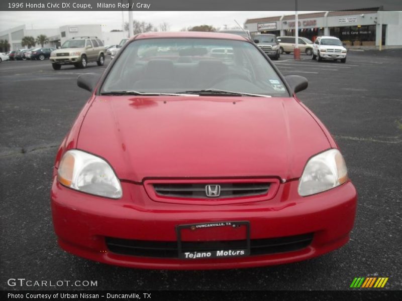 Milano Red / Gray 1996 Honda Civic DX Coupe
