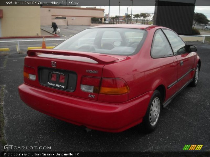 Milano Red / Gray 1996 Honda Civic DX Coupe