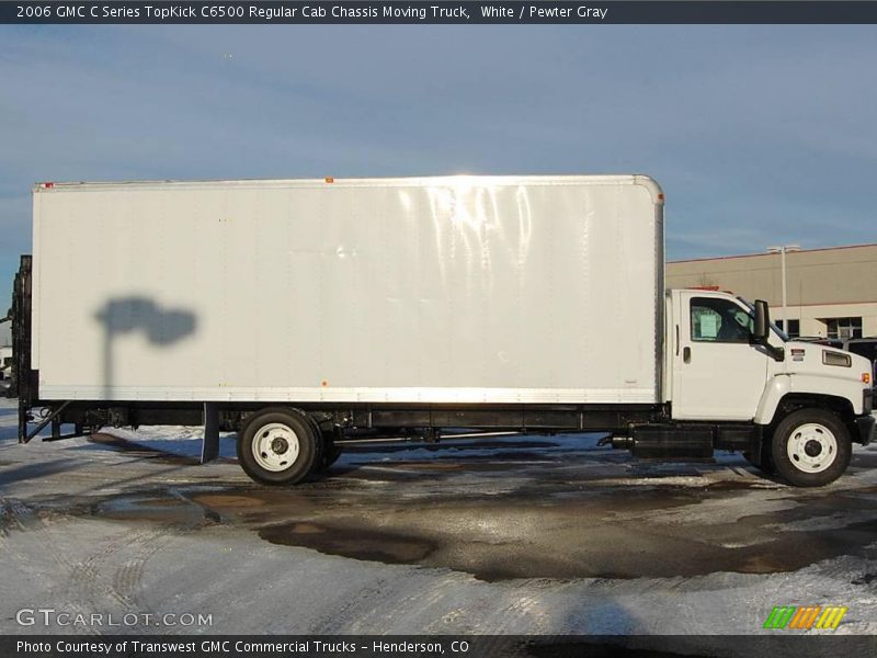 White / Pewter Gray 2006 GMC C Series TopKick C6500 Regular Cab Chassis Moving Truck