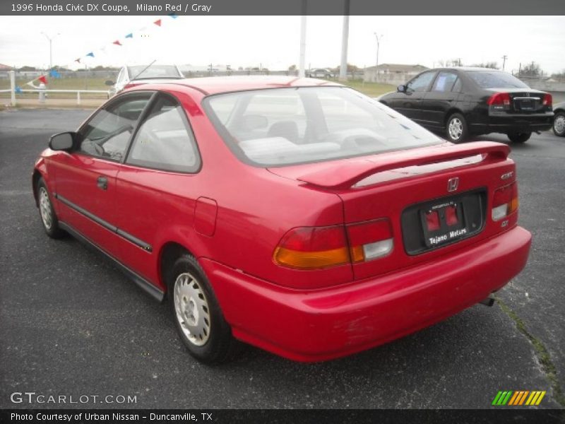 Milano Red / Gray 1996 Honda Civic DX Coupe