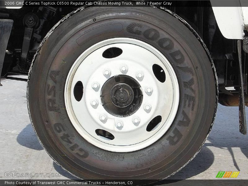White / Pewter Gray 2006 GMC C Series TopKick C6500 Regular Cab Chassis Moving Truck
