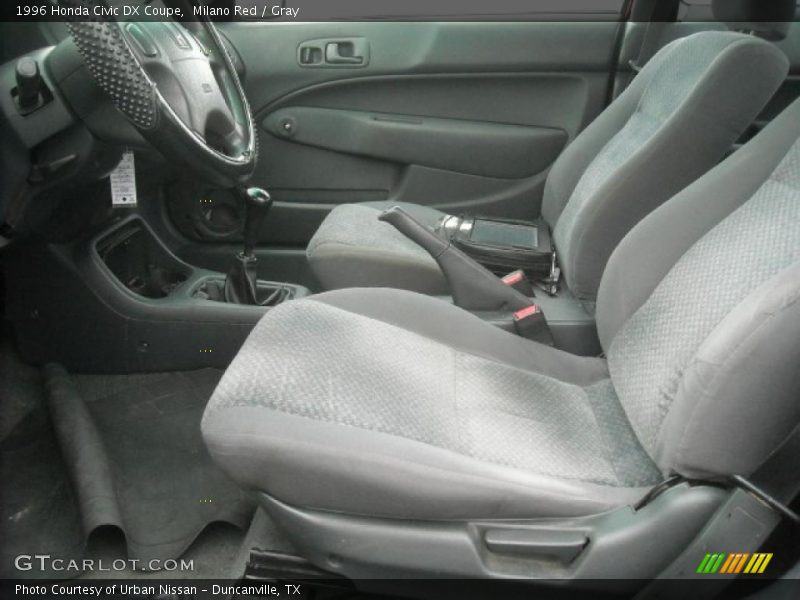 Milano Red / Gray 1996 Honda Civic DX Coupe