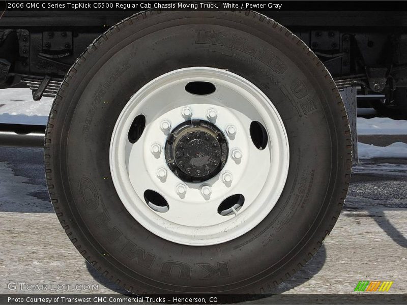 White / Pewter Gray 2006 GMC C Series TopKick C6500 Regular Cab Chassis Moving Truck