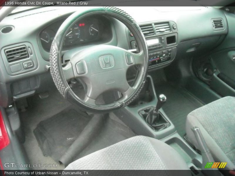 Milano Red / Gray 1996 Honda Civic DX Coupe