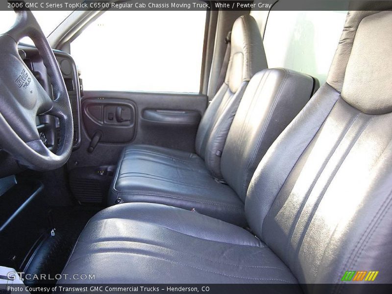 White / Pewter Gray 2006 GMC C Series TopKick C6500 Regular Cab Chassis Moving Truck
