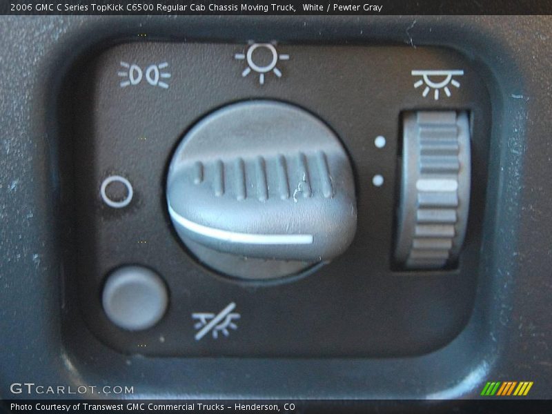White / Pewter Gray 2006 GMC C Series TopKick C6500 Regular Cab Chassis Moving Truck