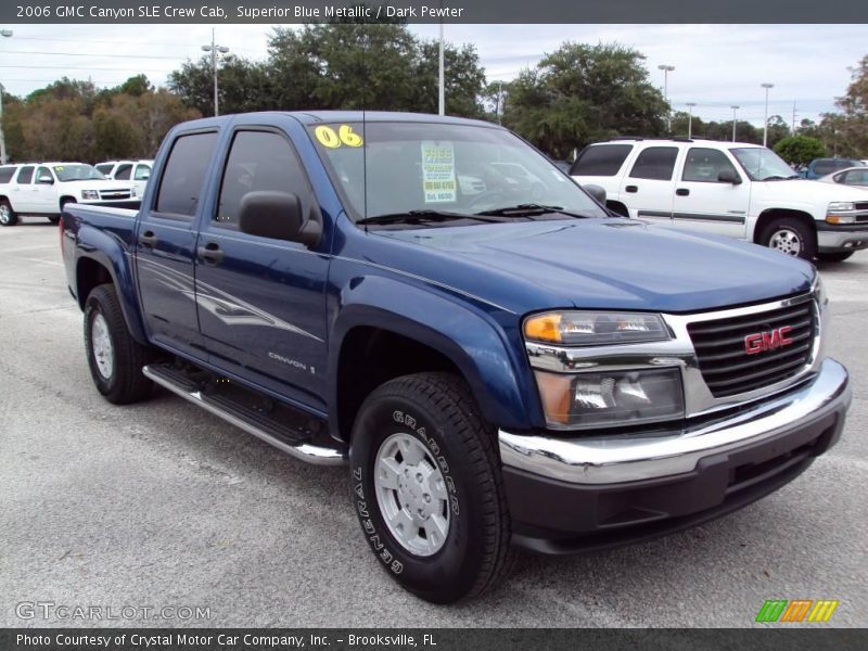 Superior Blue Metallic / Dark Pewter 2006 GMC Canyon SLE Crew Cab