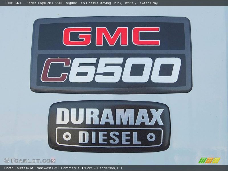 White / Pewter Gray 2006 GMC C Series TopKick C6500 Regular Cab Chassis Moving Truck