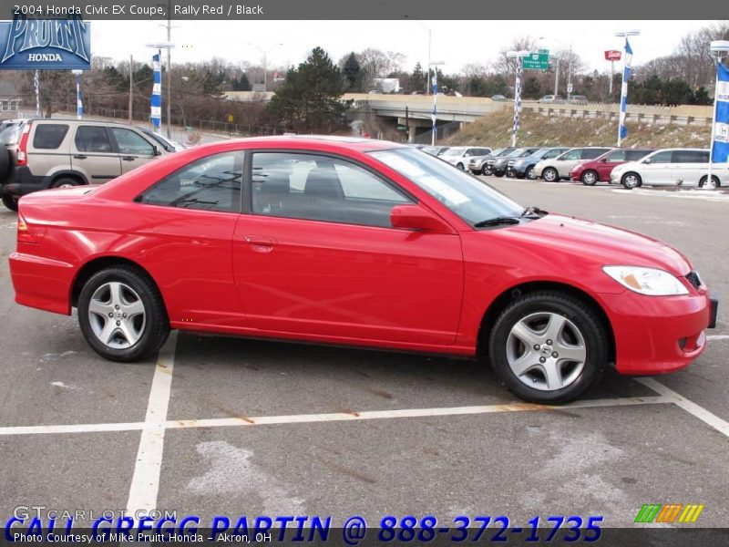 Rally Red / Black 2004 Honda Civic EX Coupe