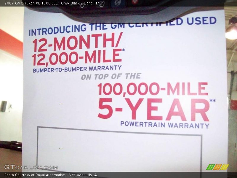 Onyx Black / Light Tan 2007 GMC Yukon XL 1500 SLE