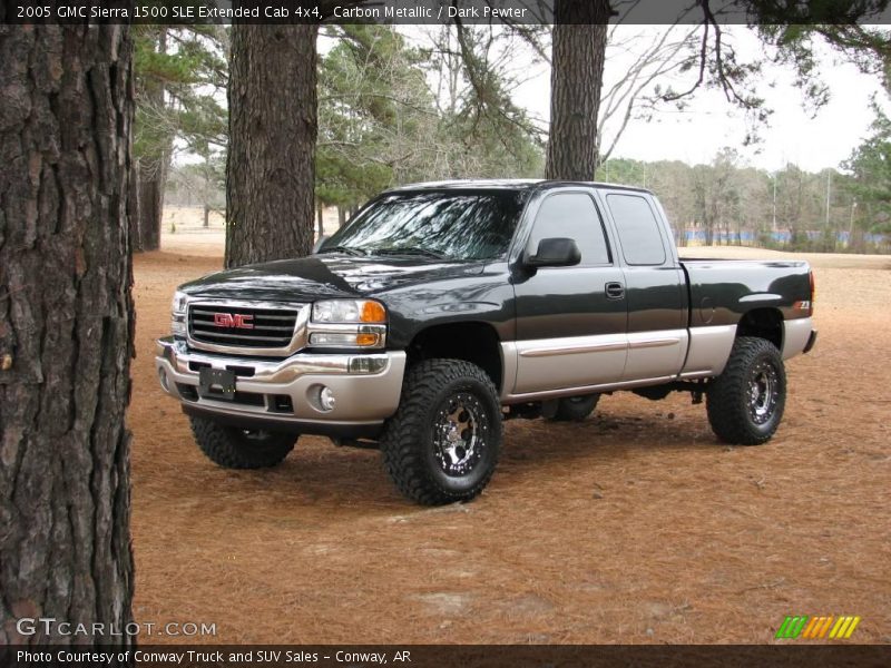 Carbon Metallic / Dark Pewter 2005 GMC Sierra 1500 SLE Extended Cab 4x4
