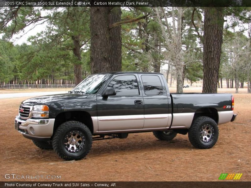 Carbon Metallic / Dark Pewter 2005 GMC Sierra 1500 SLE Extended Cab 4x4