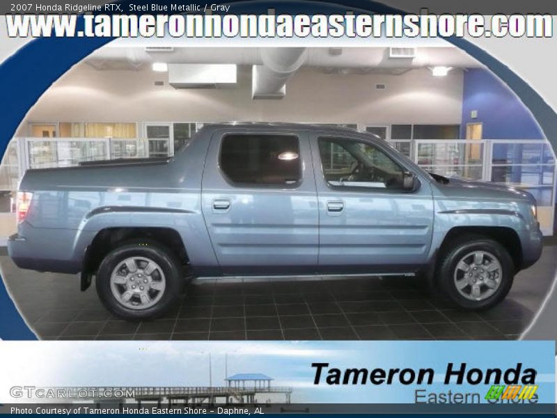 Steel Blue Metallic / Gray 2007 Honda Ridgeline RTX