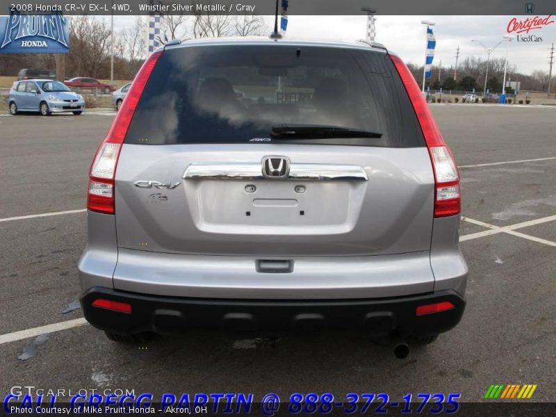 Whistler Silver Metallic / Gray 2008 Honda CR-V EX-L 4WD