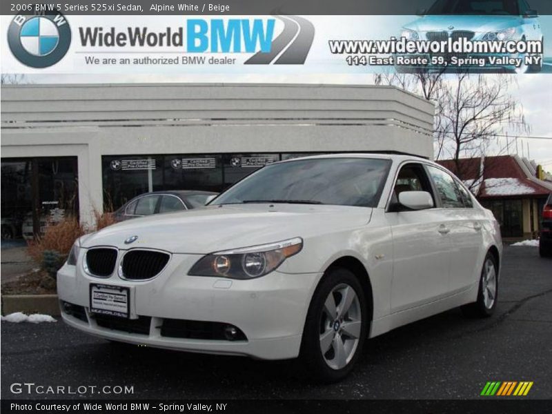 Alpine White / Beige 2006 BMW 5 Series 525xi Sedan