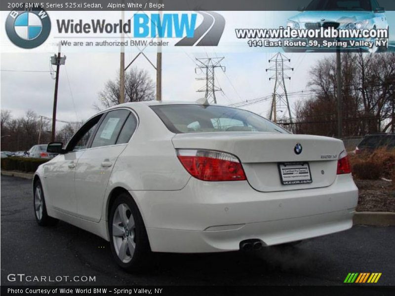 Alpine White / Beige 2006 BMW 5 Series 525xi Sedan