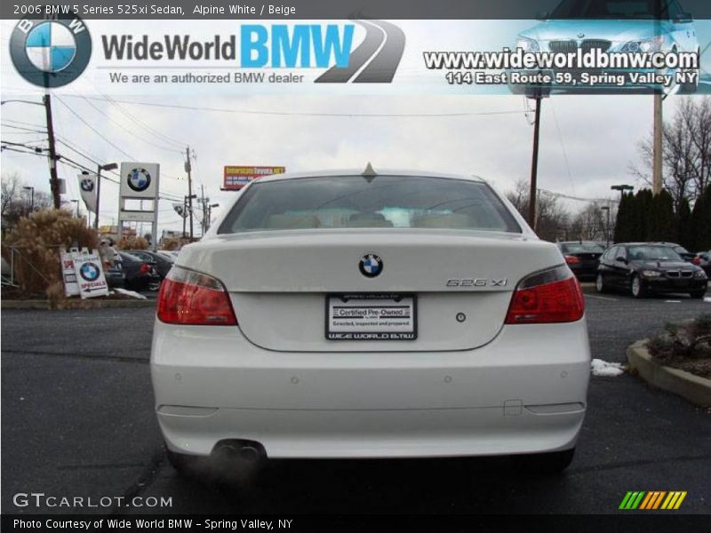 Alpine White / Beige 2006 BMW 5 Series 525xi Sedan