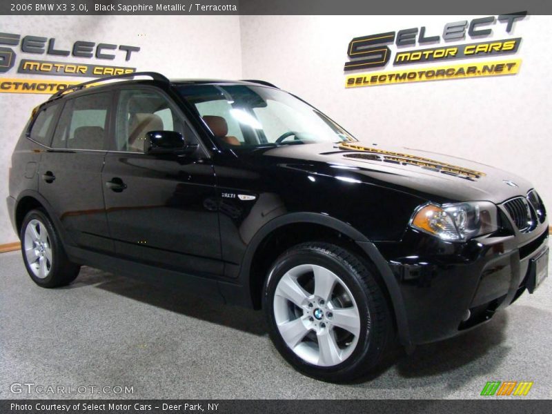 Black Sapphire Metallic / Terracotta 2006 BMW X3 3.0i