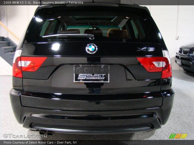 Black Sapphire Metallic / Terracotta 2006 BMW X3 3.0i