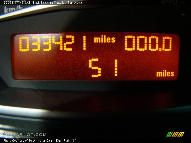 Black Sapphire Metallic / Terracotta 2006 BMW X3 3.0i